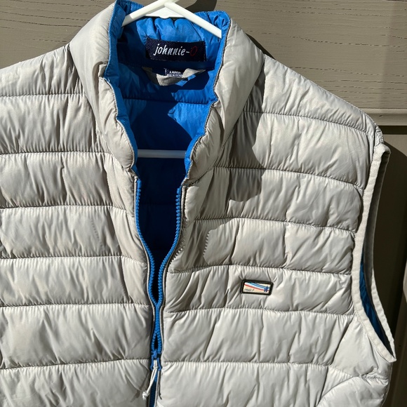 Johnnie-O Hudson Quilted 2 Way Zip Vest Gray Large - Picture 2 of 16